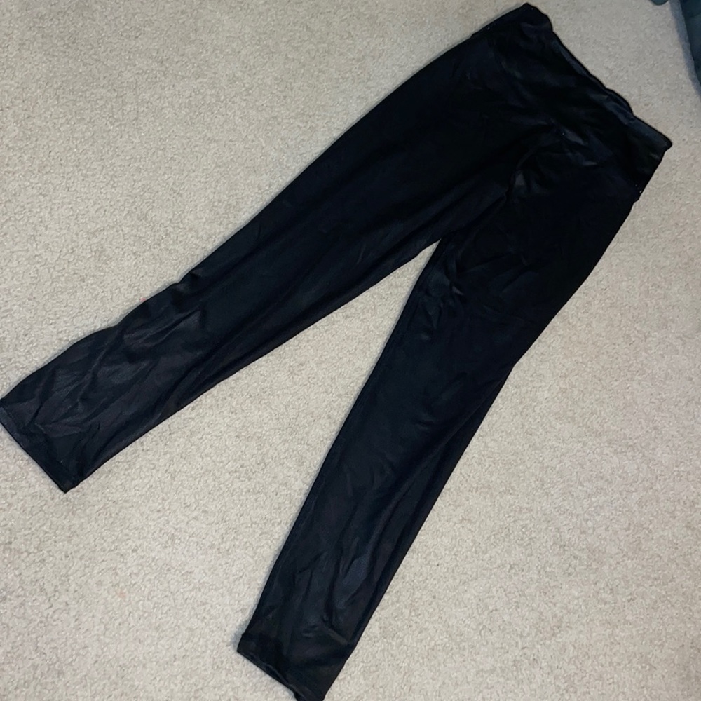 Arizona Pleather High Waisted Leggings Size Medium